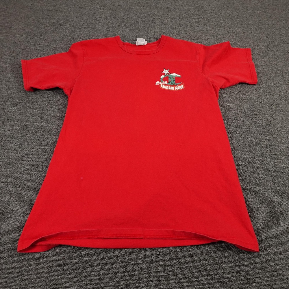 Champion Shirt Mens XL Red Santa Terrain Park Sleighin It Christmas Graphic Tee